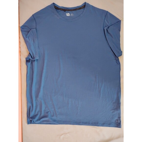 Men's VRST Short Sleeve Crewneck Shirt Heather Blue Large - Picture 3 of 5